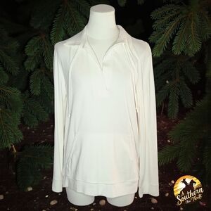 Coldwater Creek Cream Pullover Hoodie